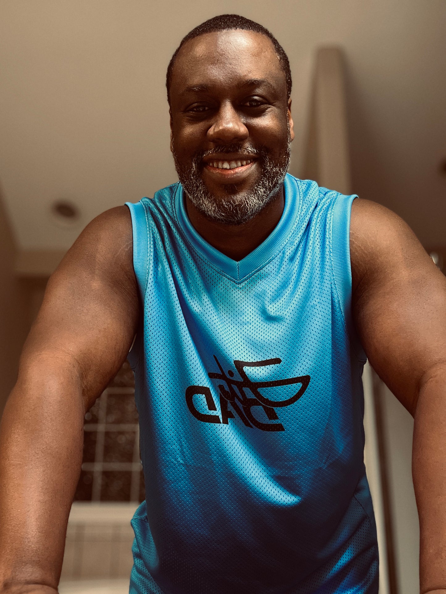 Fit Dad Premium basketball jersey- Blue