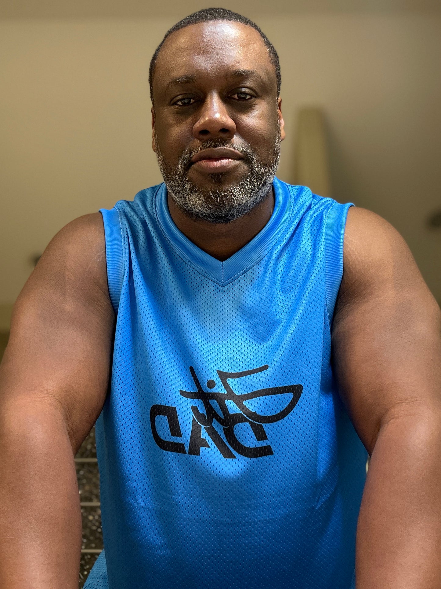 Fit Dad Premium basketball jersey- Blue