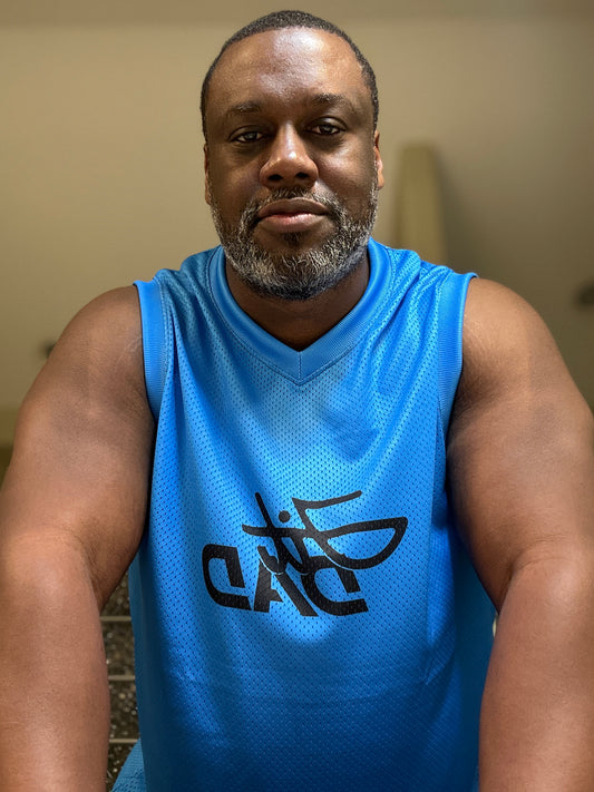 Fit Dad Premium basketball jersey- Blue
